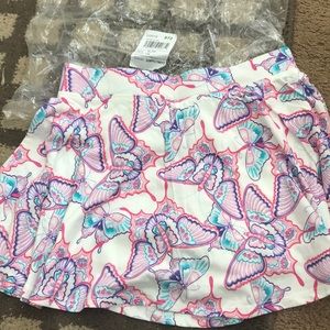 Girls butterfly skirt/shorts and shirt set
